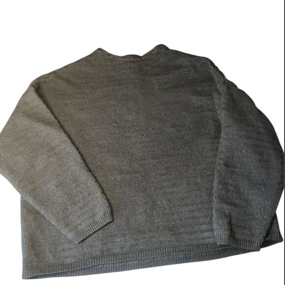 AllSaints Wool Blend Oversized Black Women's Cozy Sweater Size Large - Picture 2 of 4